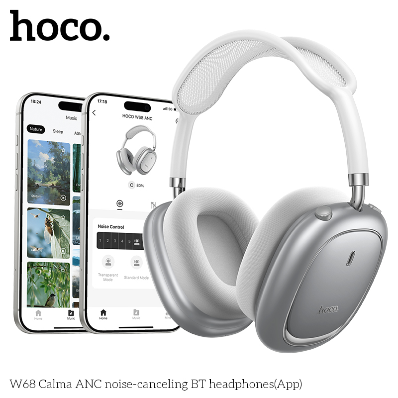 Tai nghe chụp tai bluetooth Hoco W68 ANC (APP)