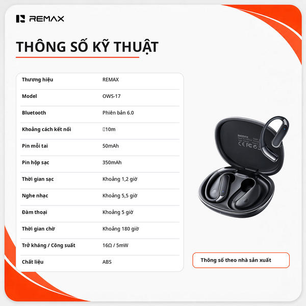 Tai Nghe Bluetooth Remax OWS-17