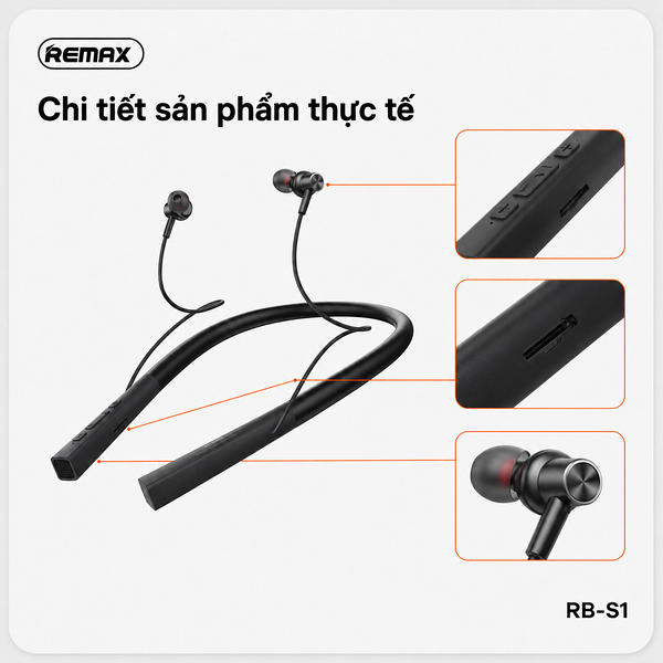 Tai Nghe thể thao Bluetooth Vòng Cổ Remax RB-S1.