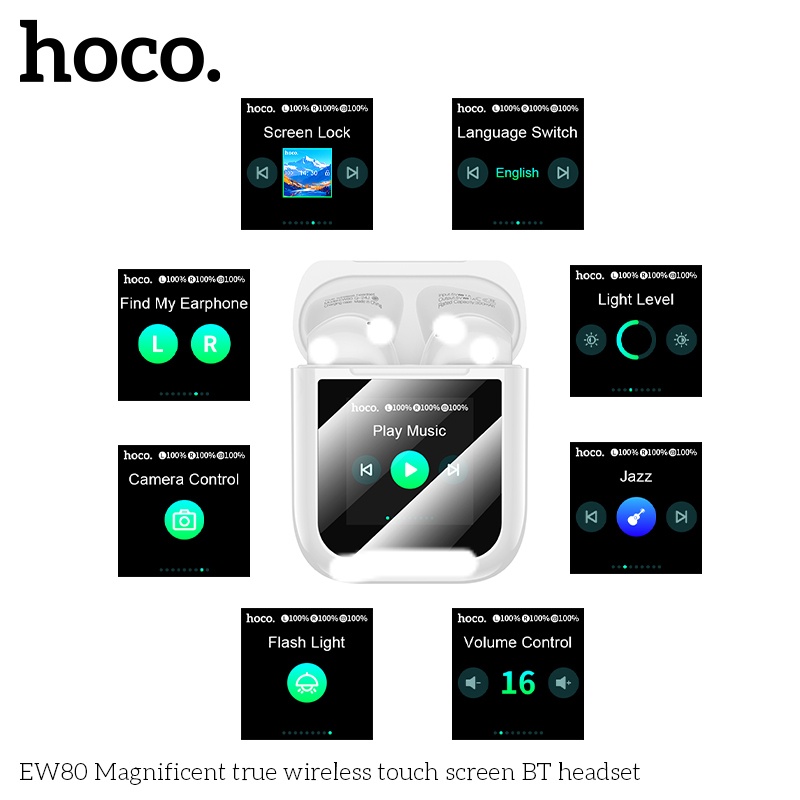 Tai nghe bluetooth Hoco EW80 man led