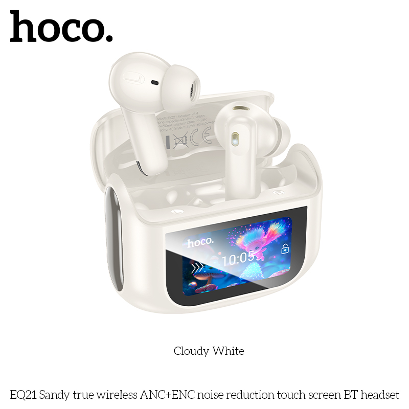 Tai nghe Bluetooth Hoco EQ21 ANC+ENC màn cảm ứng