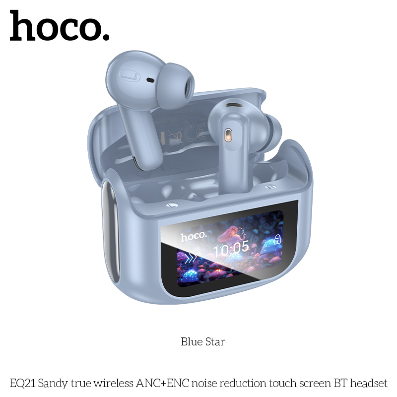 Tai nghe Bluetooth Hoco EQ21 ANC+ENC màn cảm ứng