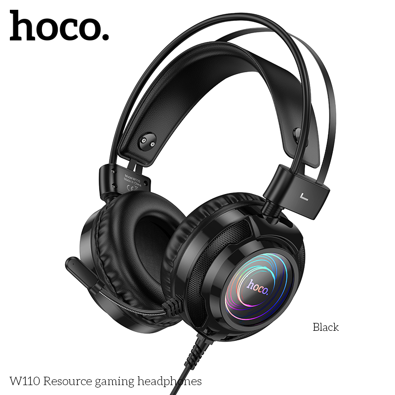 Tai nghe chụp tai game Hoco W110 có đầu chuyển cắm máy tính bàn