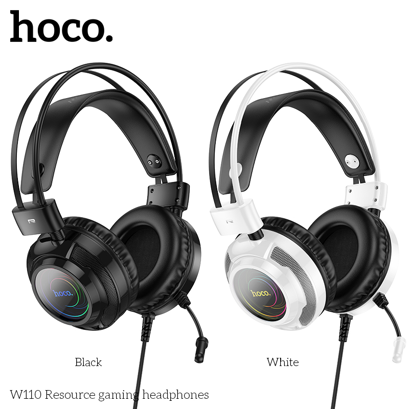 Tai nghe chụp tai game Hoco W110 có đầu chuyển cắm máy tính bàn