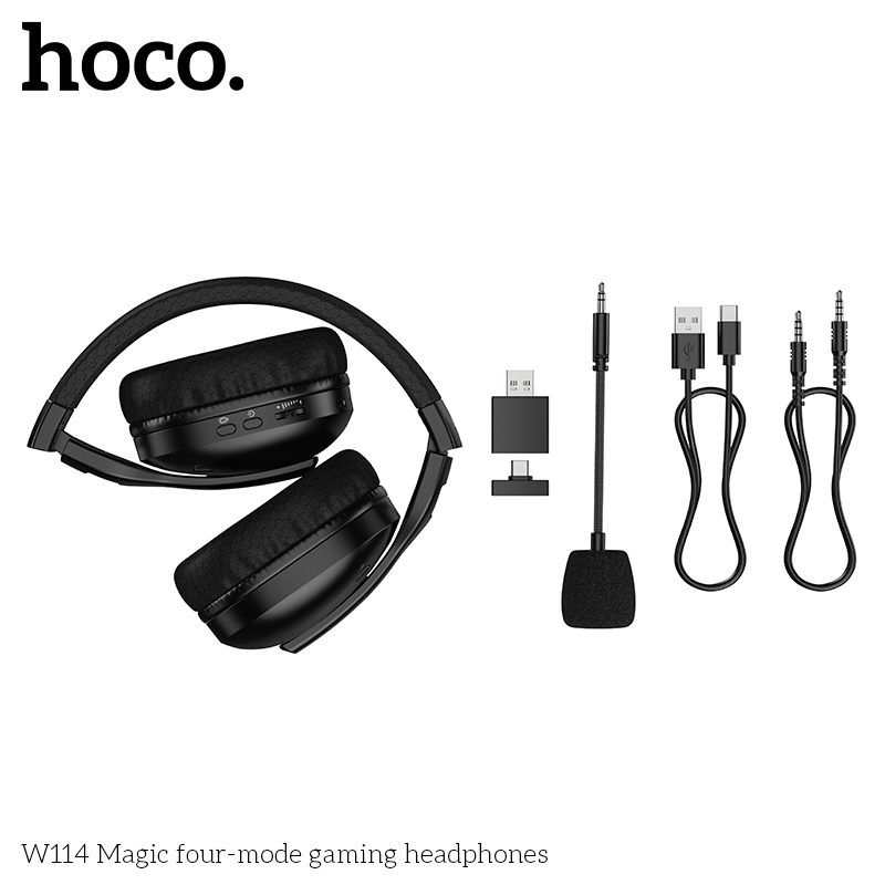 Tai nghe chụp tai bluetooth Hoco W114 gaming máy tính - Hãng