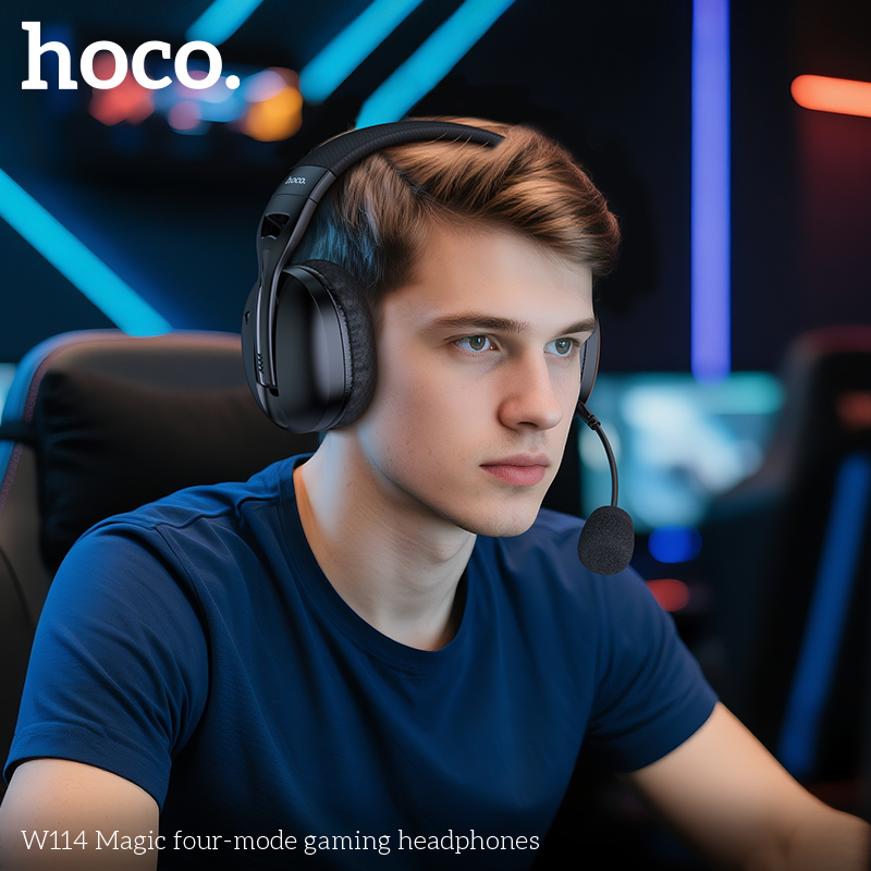 Tai nghe chụp tai bluetooth Hoco W114 gaming máy tính - Hãng