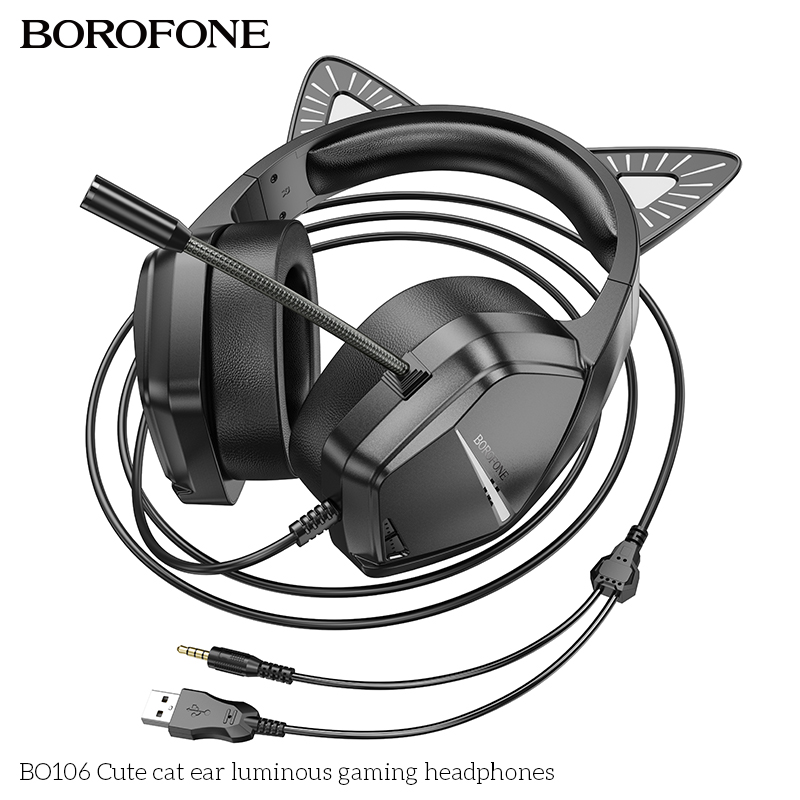 Tai nghe chụp Borofone BO106 mèo gaming