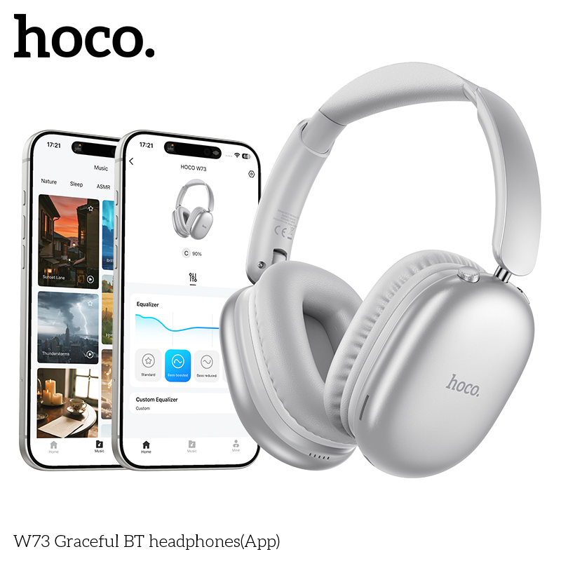 Tai nghe chụp tai BLuetooth Hoco W73 (app) 45H