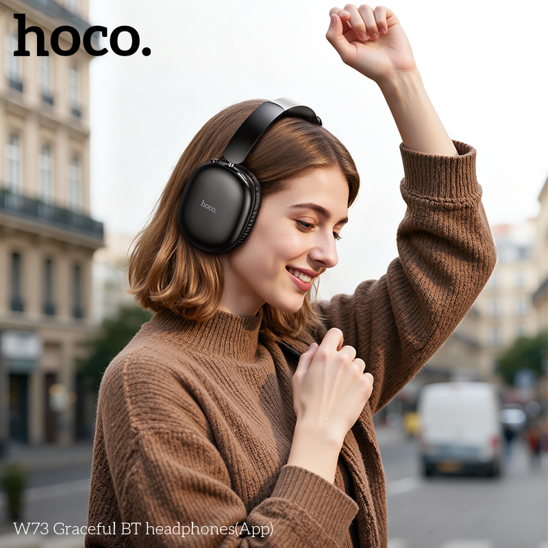 Tai nghe chụp tai BLuetooth Hoco W73 (app) 45H