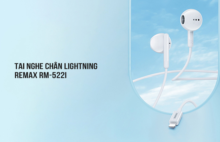 Tai nghe dây đầu Lighting Remax RM-522i  Xịn