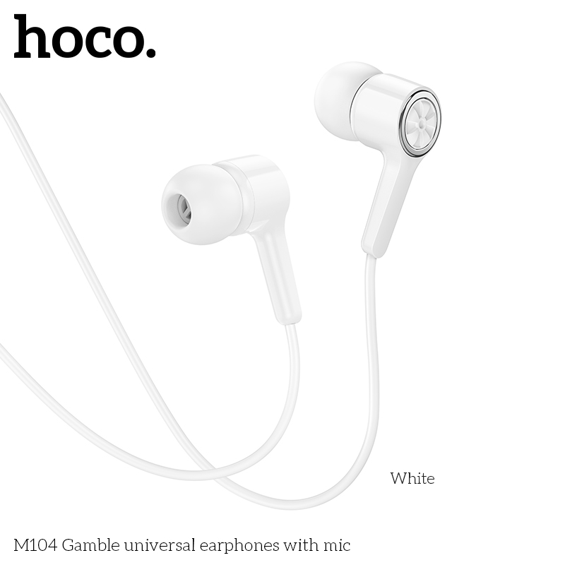 Tai nghe dây Đầu tròn Hoco M104