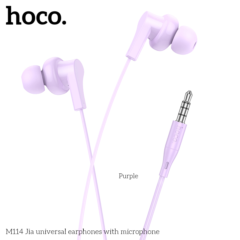 Tai nghe dây đầu tròn Hoco M114 3.5
