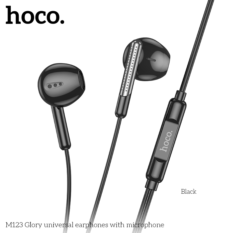 Tai nghe dây Đầu tròn Hoco M123