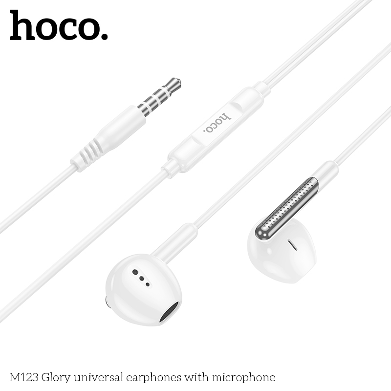 Tai nghe dây Đầu tròn Hoco M123