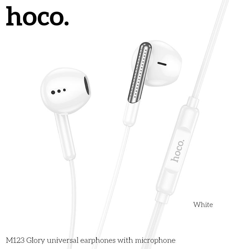 Tai nghe dây Đầu tròn Hoco M123