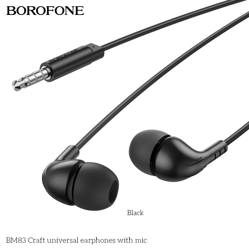 Tai nghe dây đầu tròn Borofone BM83