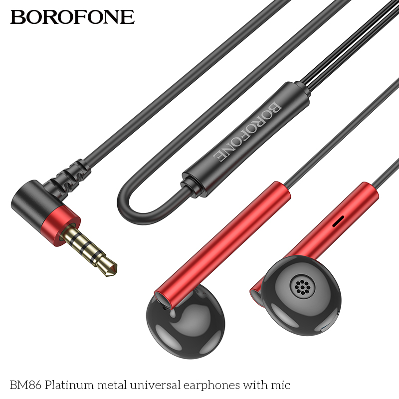 Tai nghe dây Đầu tròn Borofone BM86 Đầu ngang