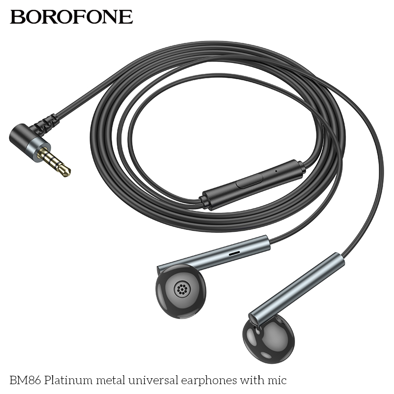 Tai nghe dây Đầu tròn Borofone BM86 Đầu ngang