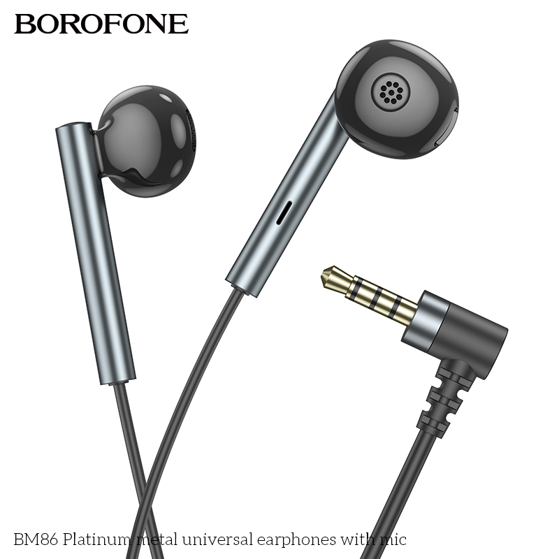 Tai nghe dây Đầu tròn Borofone BM86 Đầu ngang