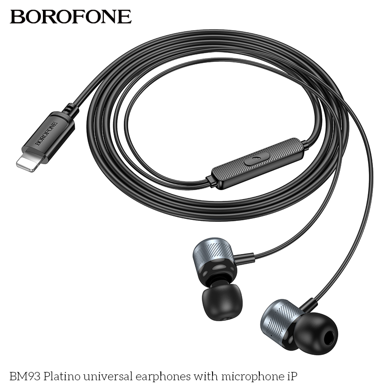 Tai nghe dây Borofone BM93 Đầu Lighting - Đầu Lighting