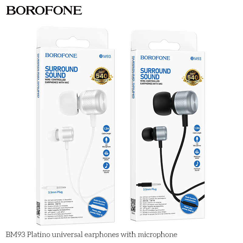 Tai nghe dây Đầu tròn Borofone BM93