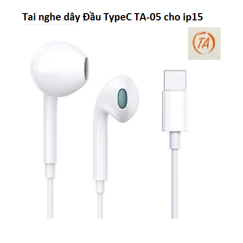 Tai nghe dây Đầu TypeC TA-05 cho ip15 150k - Đầu TypeC