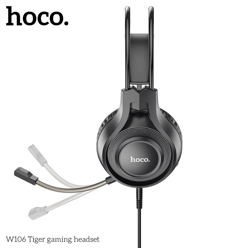 Tai nghe chụp tai bluetooth Hoco W106 gaming có đầu chuyển cắm máy tính bàn