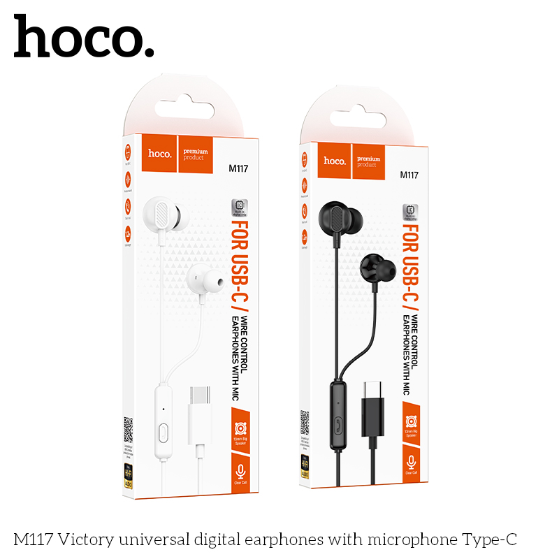 Tai nghe dây đầu typeC Hoco M117