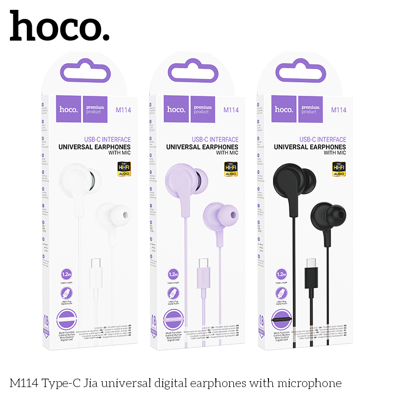 Tai nghe dây đầu typeC Hoco M114