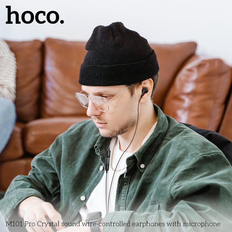 Tai nghe dây đầu tròn Hoco M101 Pro 3.5