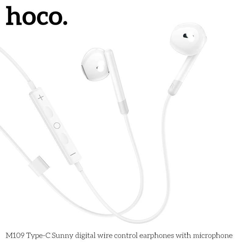 Tai nghe dây đầu TypeC Hoco M109 Type-C Sunny digital wire control