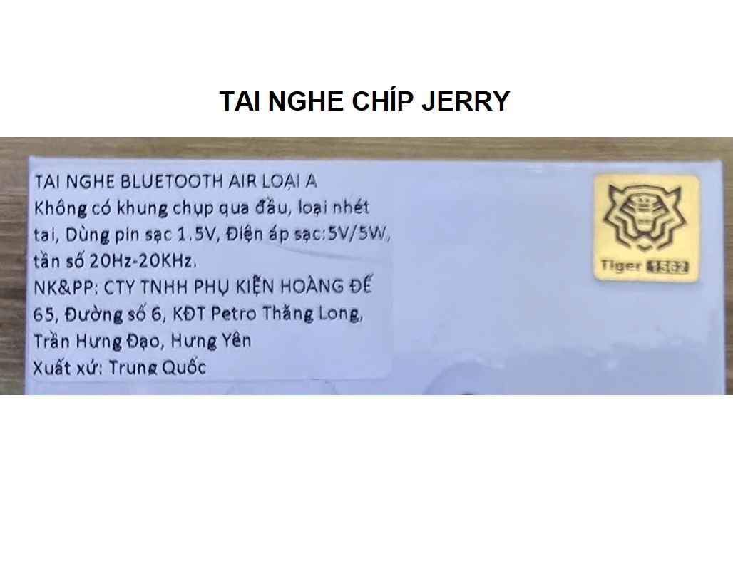 Tai nghe bluetooth Tiger 2 Jerry HD