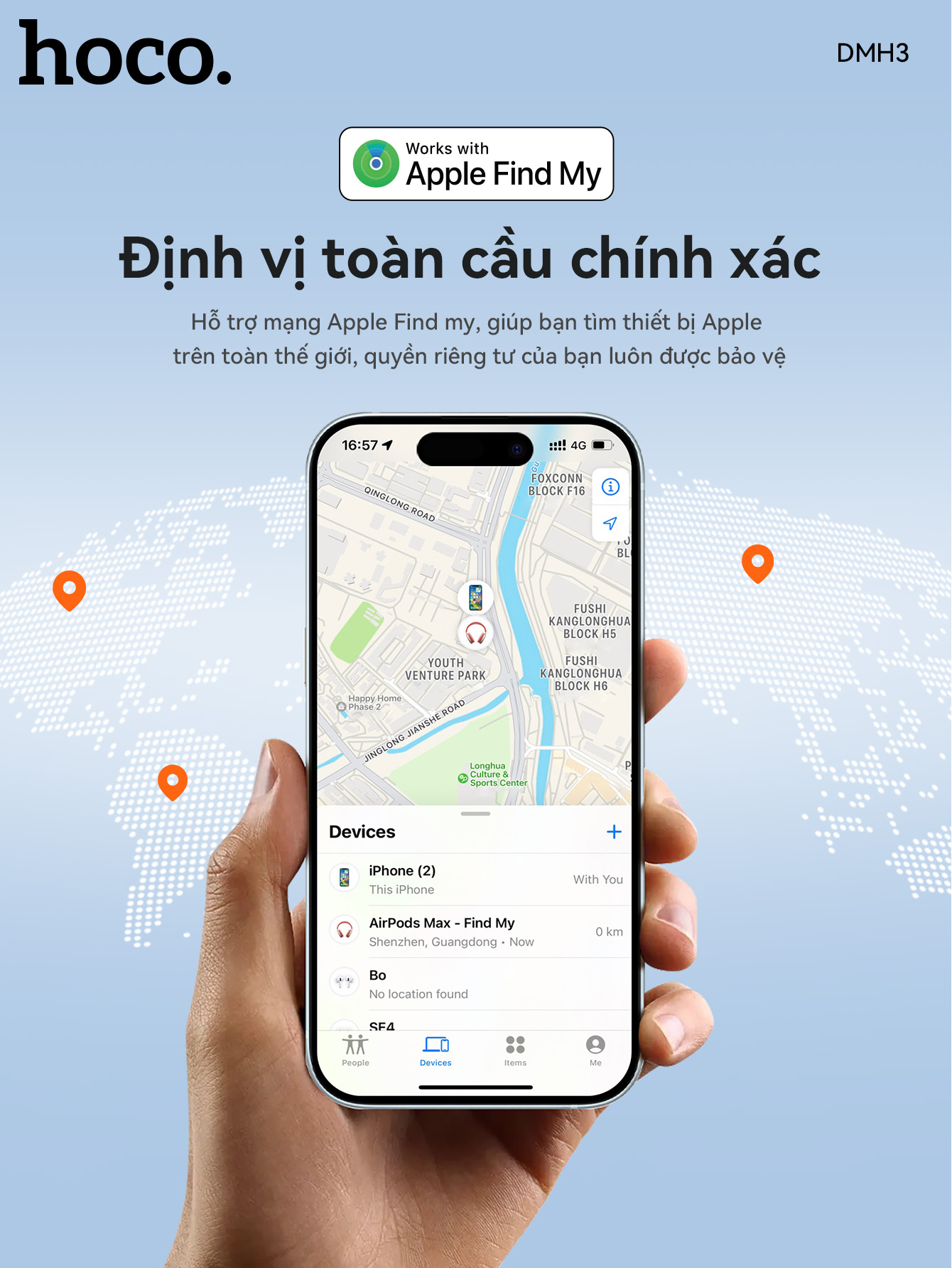 Thiết bị định vị Hoco DMH3