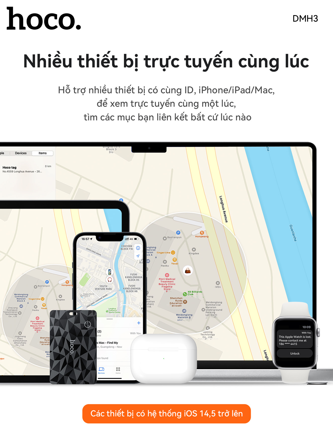 Thiết bị định vị Hoco DMH3
