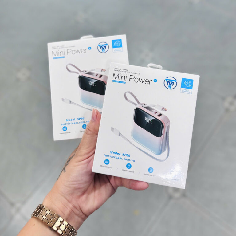 Sạc dự phòng TMT SP06 10.000 22,5W sẳn dây