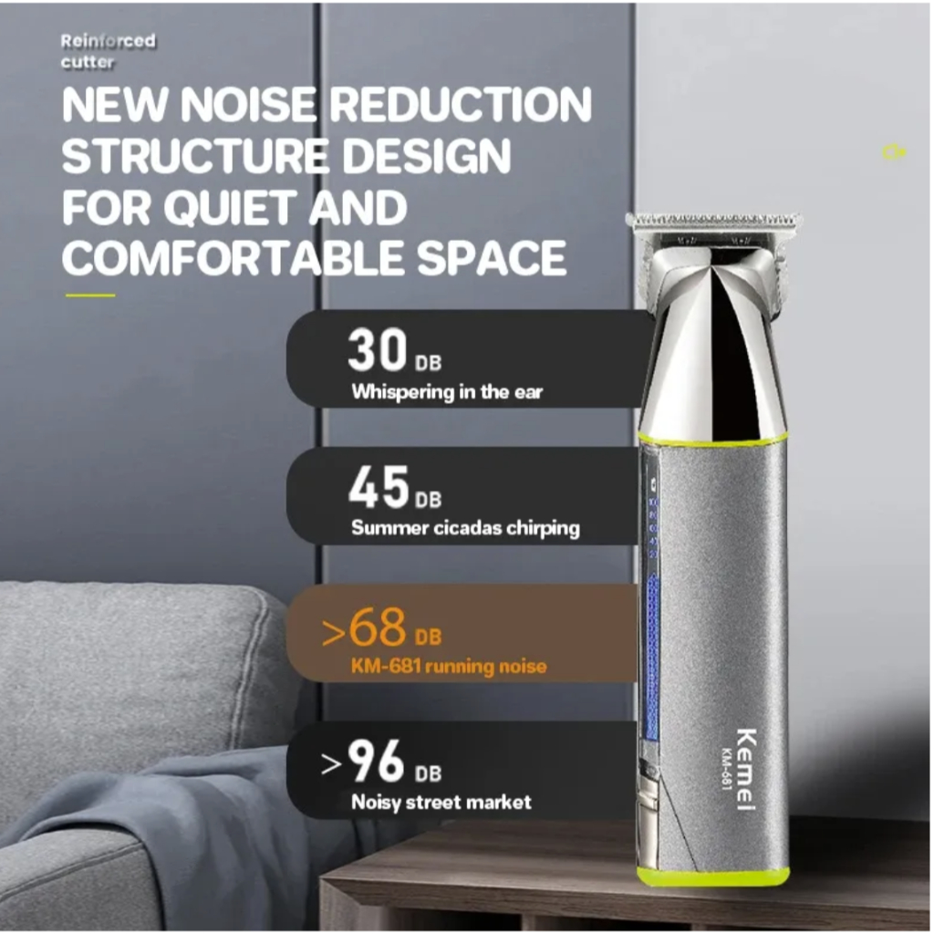 Tông Đơ Cắt Tóc Cạo Râu Tỉa Mũi 5in1 Kemei KM-681