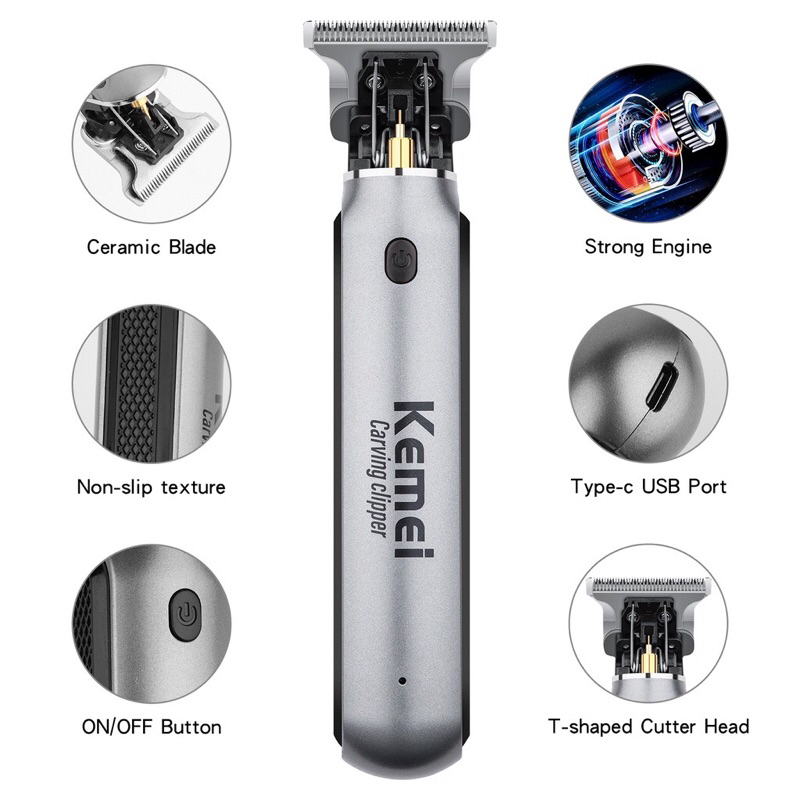 Tông Đơ Cắt Tóc Chấn Viền Kemei KM-1757