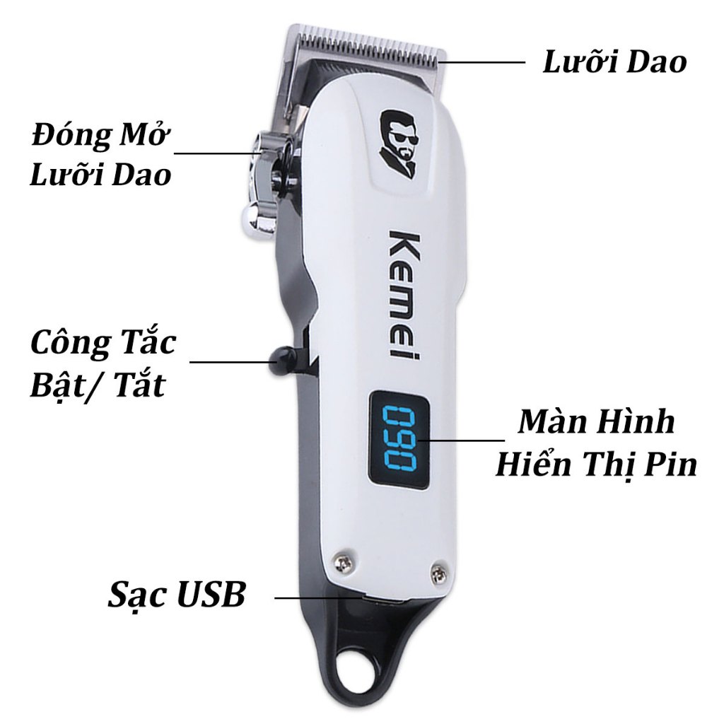 Tông Đơ Căt Tóc LCD Kemei KM-232. CG 1