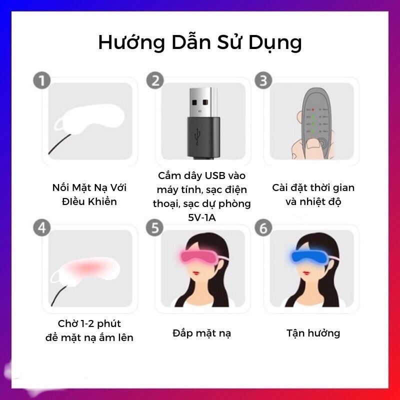 Túi chườm nóng lạnh massage mắt thảo dược bằng điện