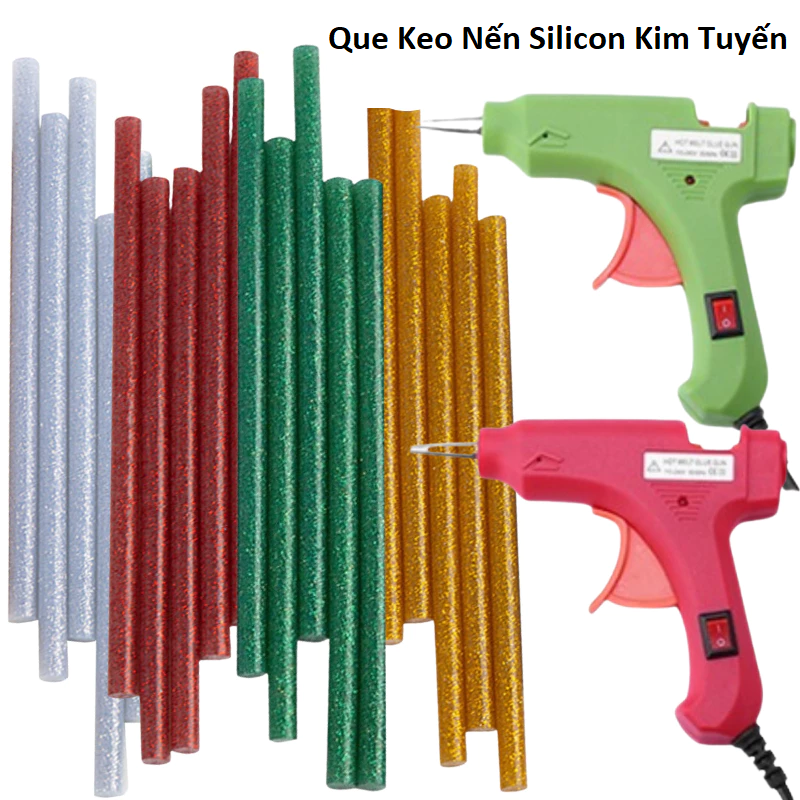 Que Keo Nến Silicon Kim Tuyến đỏ (5 que)