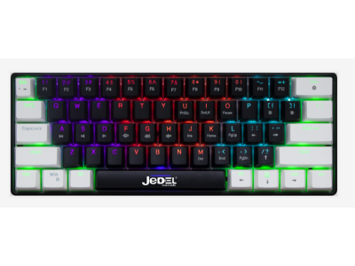 Bàn phím Cơ có dây màu đen, có đèn RGB JEDEL KL140, 61 Phím, cable type C 1.5m