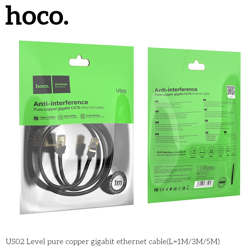 Cáp mạng lan Ethernet Hoco US02 1m