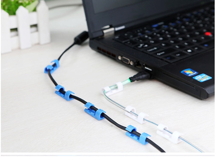 Vỉ 20 Nút Giữ Cố định Dây điện, Dây Cáp Sạc