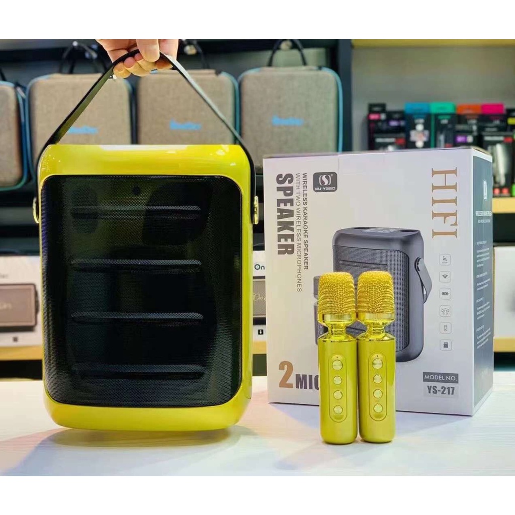 Loa Karaoke SU YOSD YS-217 Kèm 2 Mic đỏ