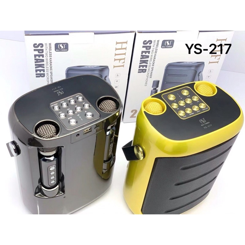 Loa Karaoke SU YOSD YS-217 Kèm 2 Mic đỏ