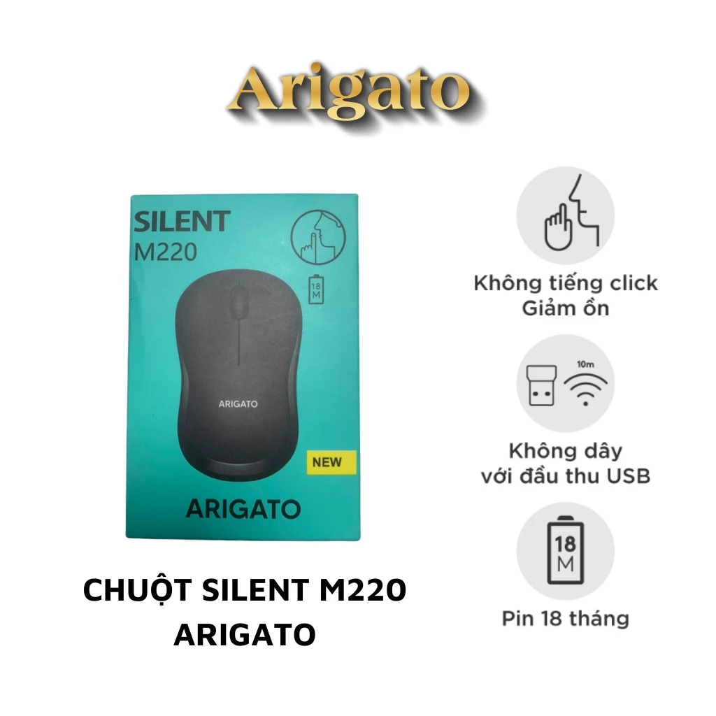 Chuột không dây bluetooth Arigato M220 màu hồng