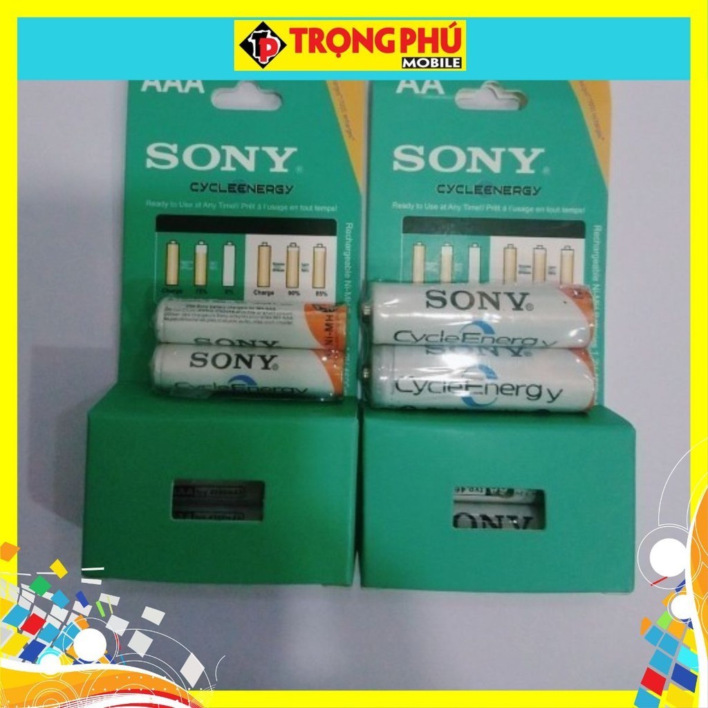 Pin Sony AA (2A) Sạc Được (Vỉ 2 Cục)