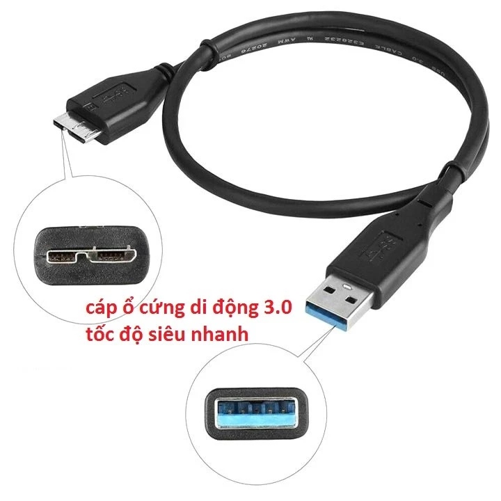 Dây cáp USB 3.0 - Sata Cho ổ Cứng Di Động HDD