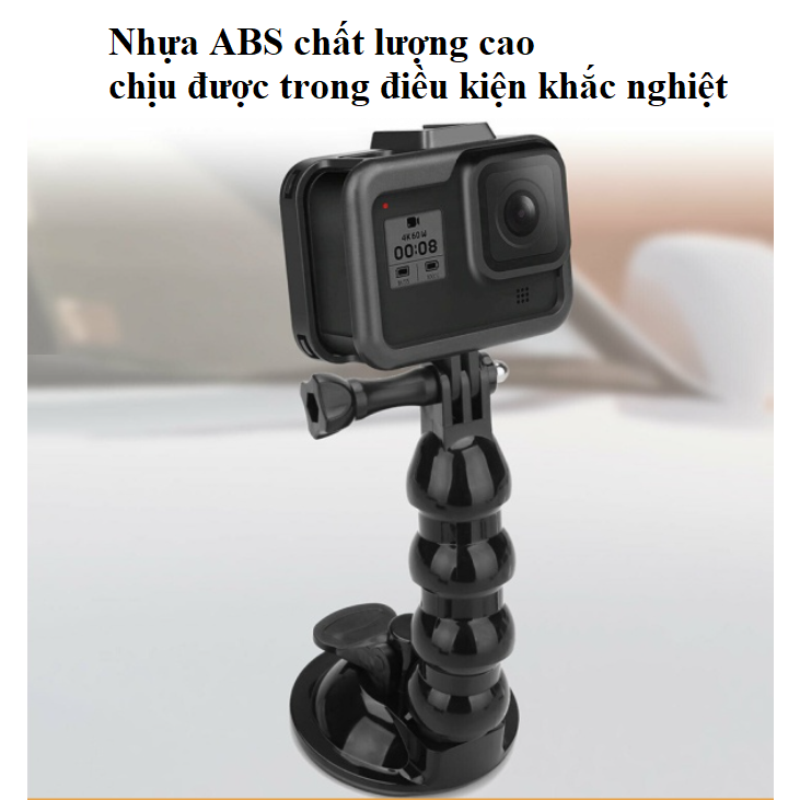 Kệ ô tô đỡ điện thoại ZCG xoay linh hoạt, Điều Chỉnh Được Cho Gopro, cam hành trình, điện thoại