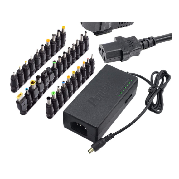 Sạc nguồn máy tính, laptop,  thiết bị đa năng 8 đầu tròn 96W Cho Laptop, Đầu Ghi, Máy Massage